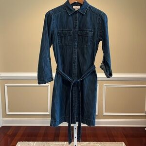 LOFT Soft Lightweight Denim Chambray Shirt Dress Size 2